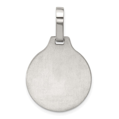 Sterling Silver Black Epoxy Bass Fish Pendant