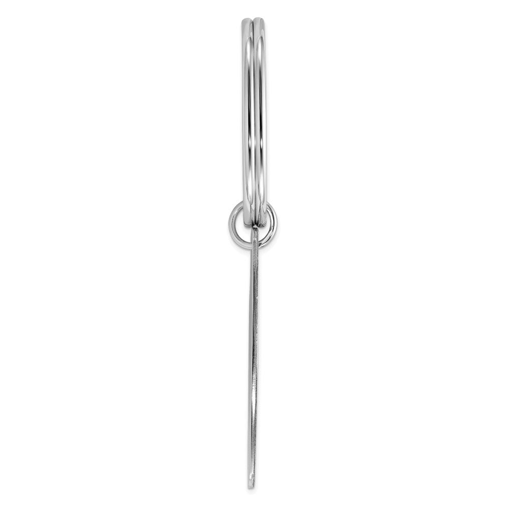 Sterling Silver Rhodium-Plated Key Chain
