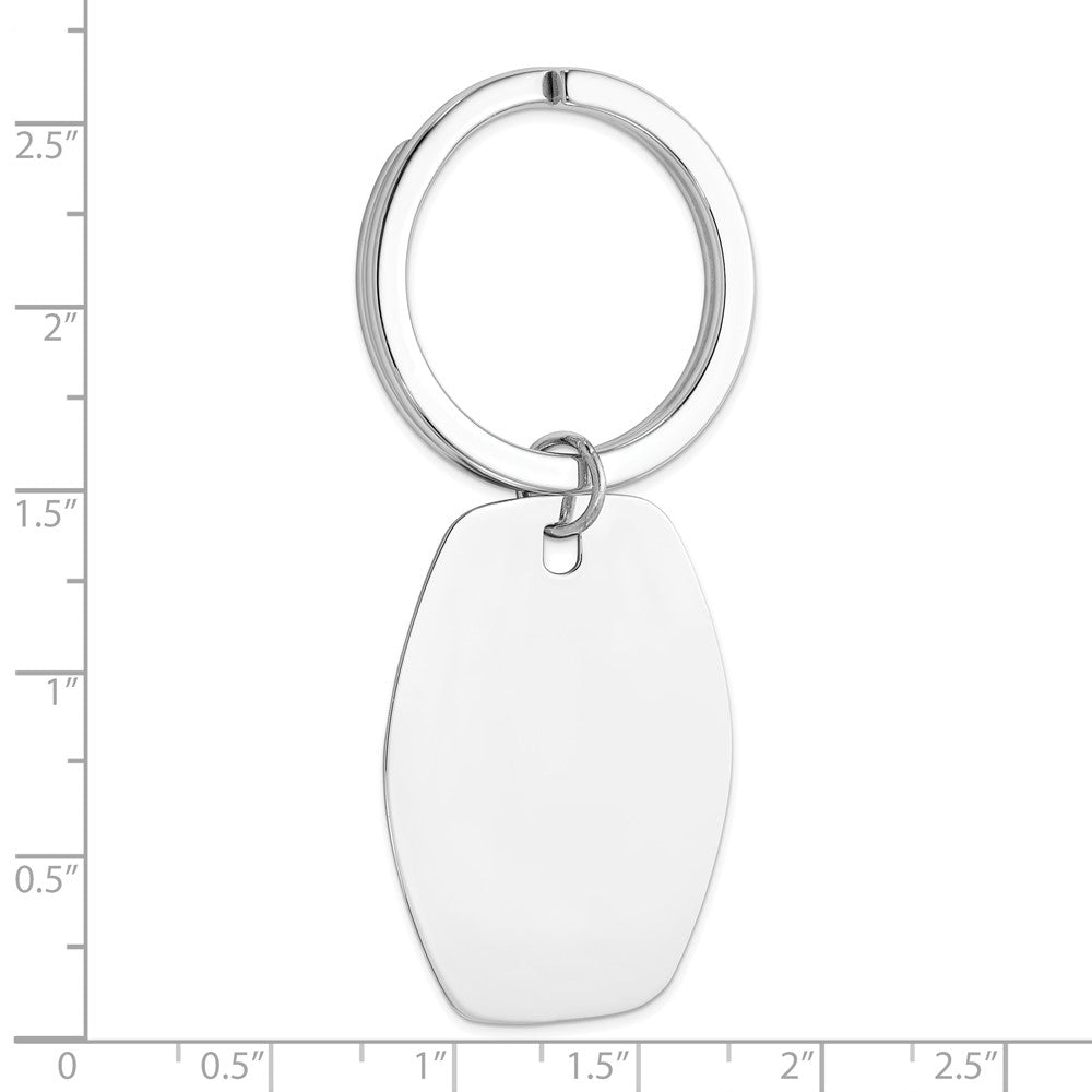 Sterling Silver Rhodium-Plated Key Chain