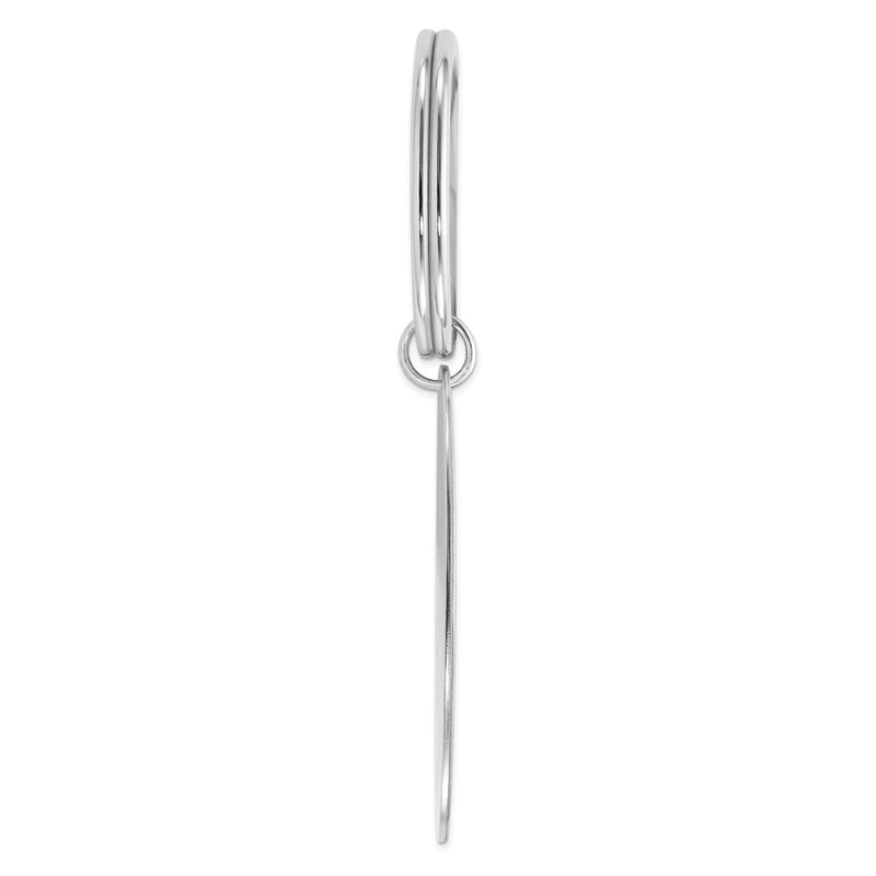 Sterling Silver Rhodium-Plated Key Chain