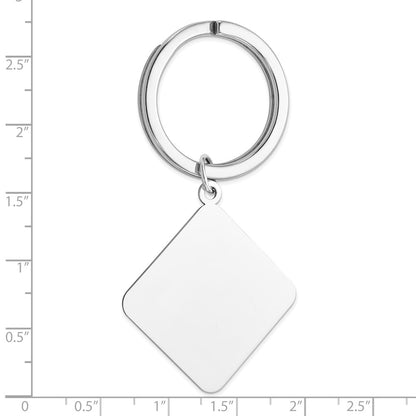 Sterling Silver Rhodium-Plated Key Chain
