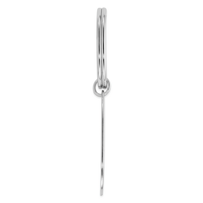 Sterling Silver Rhodium-Plated Key Chain