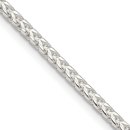 22 Inch Sterling Silver 2.55mm D/C Square Franco Chain