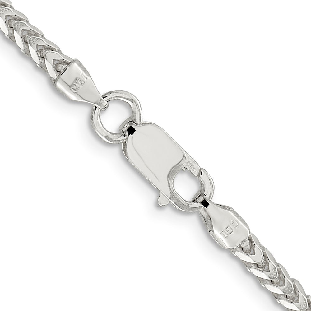 20 Inch Sterling Silver 3.1mm D/C Square Franco Chain Necklace