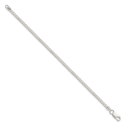 7 Inch Sterling Silver 3.1mm D/C Square Franco Chain
