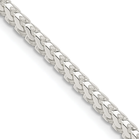 26 Inch Sterling Silver 3.1mm D/C Square Franco Chain