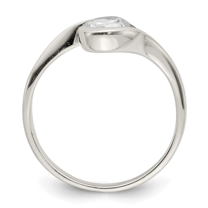Sterling Silver Cz Ring (Size 8 Only)