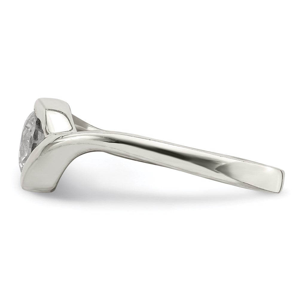 Sterling Silver Cz Ring (Size 8 Only)