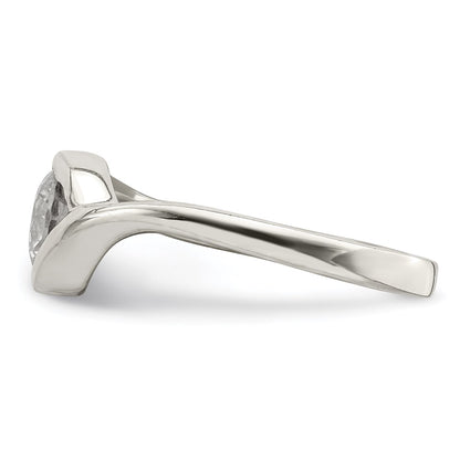 Sterling Silver Cz Ring (Size 8 Only)