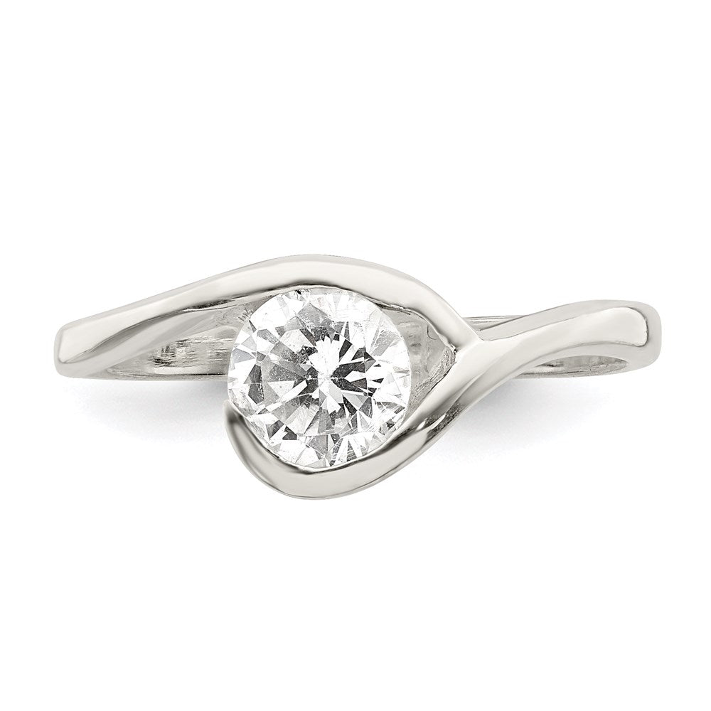 Sterling Silver Cz Ring (Size 8 Only)