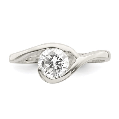 Sterling Silver Cz Ring (Size 8 Only)