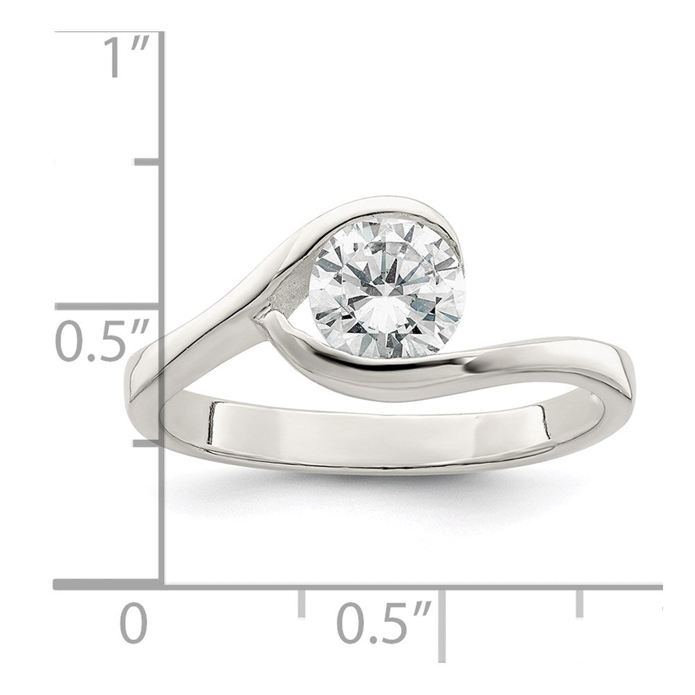 Sterling Silver Cz Ring (Size 8 Only)