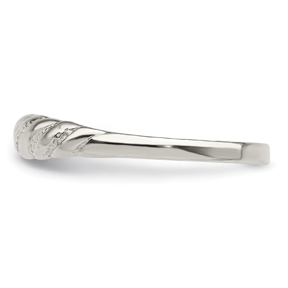 Sterling Silver Diamond Cut Twisted Ring