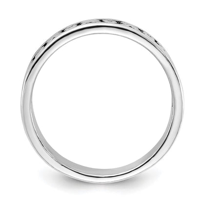 Sterling Silver Polished & Antiqued X O Ring