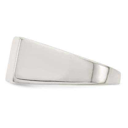 Sterling Silver 9X19mm Closed Back Signet Ring