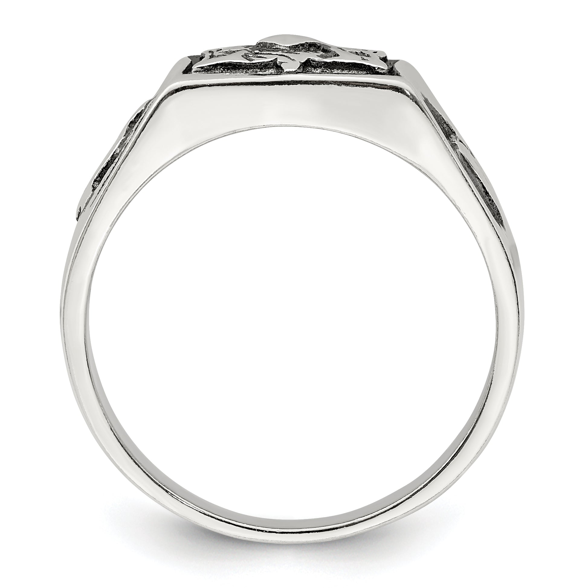 Sterling Silver Antiqued Masonic Ring