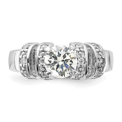 Sterling Silver Cz Ring (Size 6 Only)
