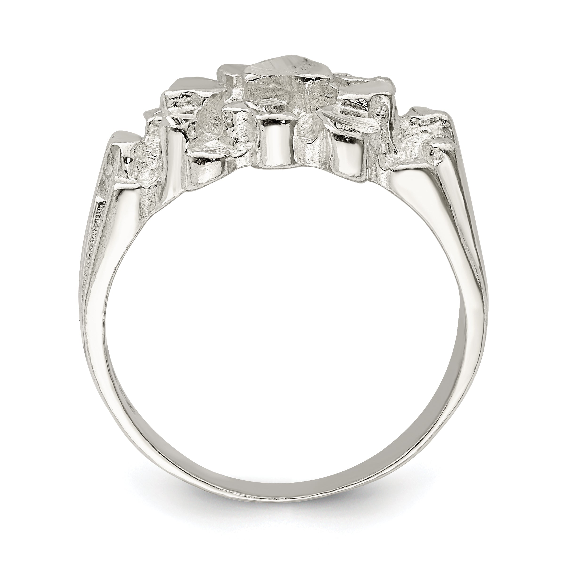 Sterling Silver Men'S Nugget Ring