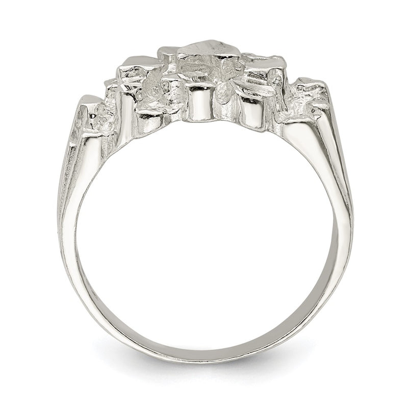 Sterling Silver Men'S Nugget Ring