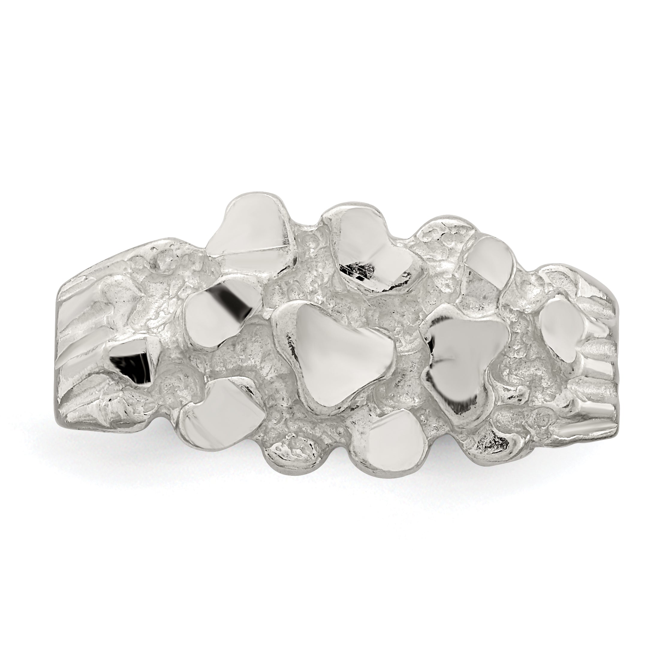 Sterling Silver Men'S Nugget Ring