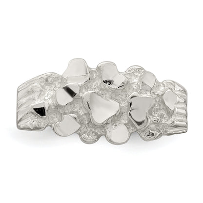 Sterling Silver Men'S Nugget Ring