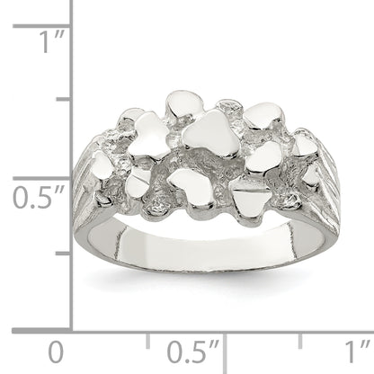 Sterling Silver Men'S Nugget Ring