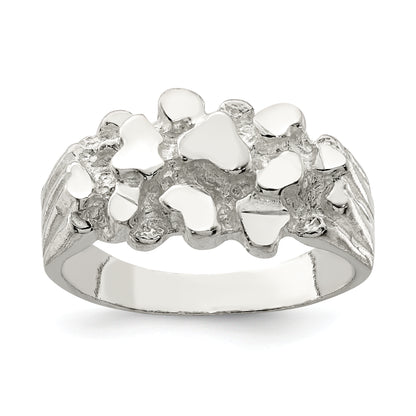 Sterling Silver Men'S Nugget Ring