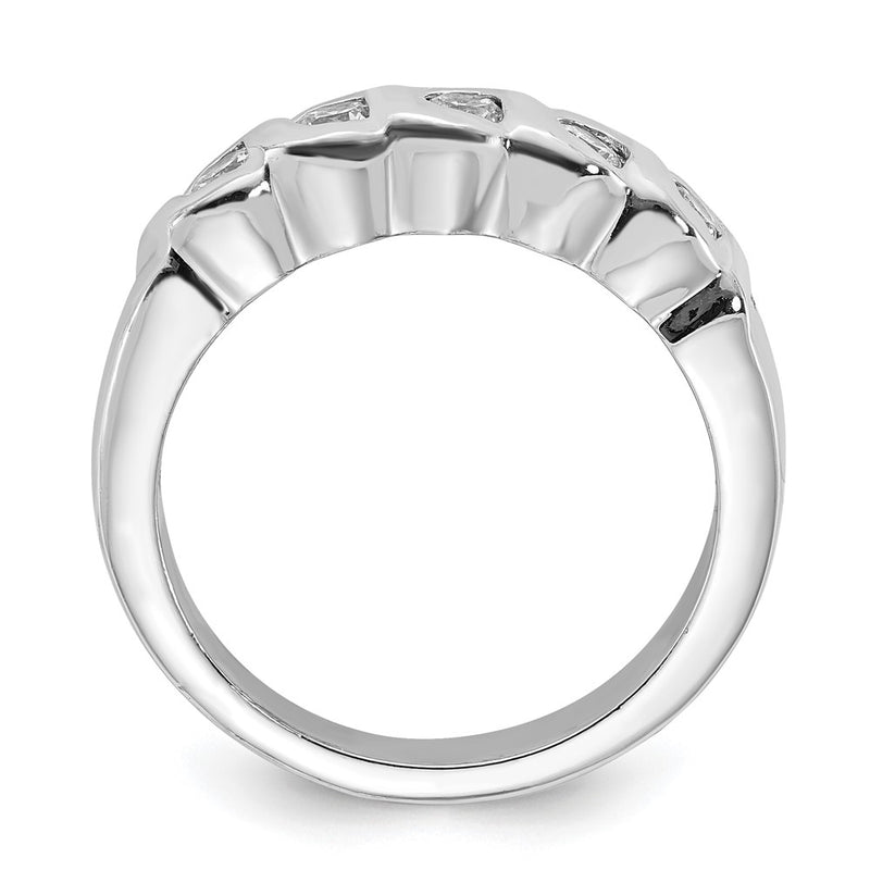 Sterling Silver Cz Ring (Size 8 Only)
