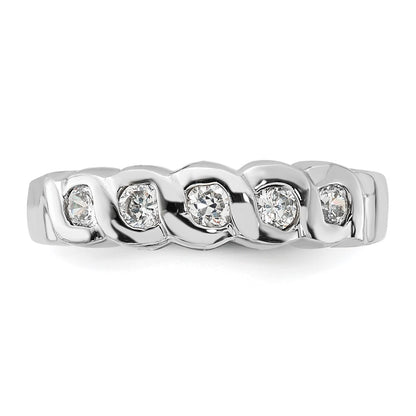 Sterling Silver Cz Ring (Size 8 Only)