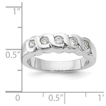 Sterling Silver Cz Ring (Size 8 Only)