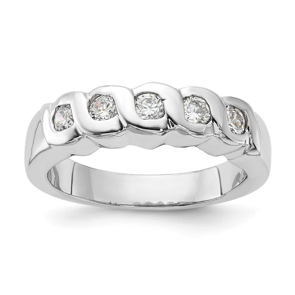 Sterling Silver Cz Ring (Size 8 Only)