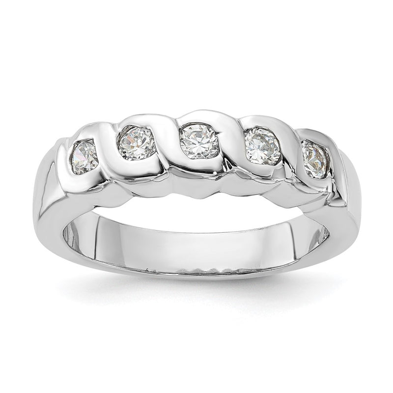 Sterling Silver Cz Ring (Size 8 Only)