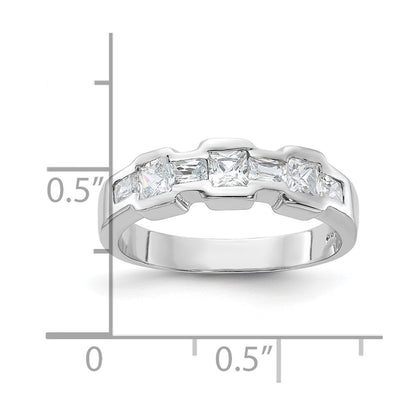 Sterling Silver Cz Ring (Size 6 Only)