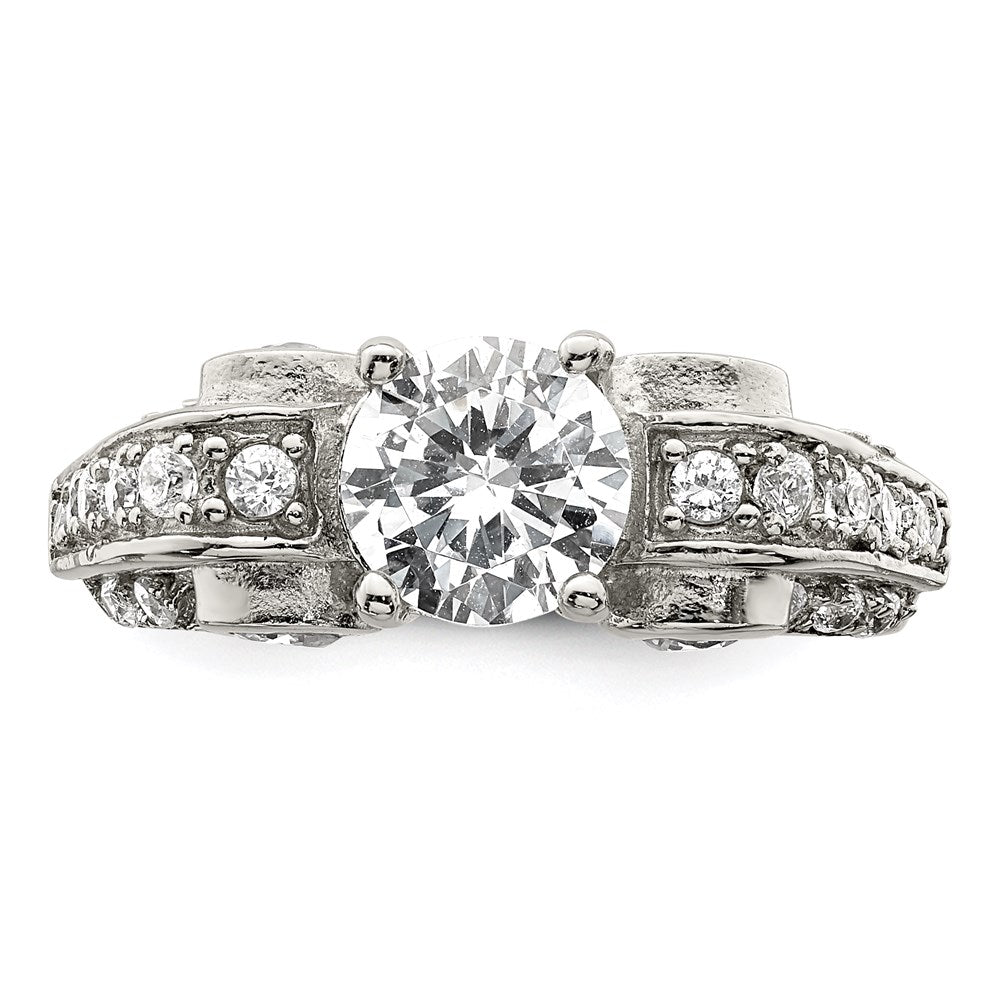 Sterling Silver Fancy Cz Ring