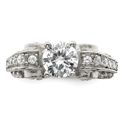 Sterling Silver Fancy Cz Ring