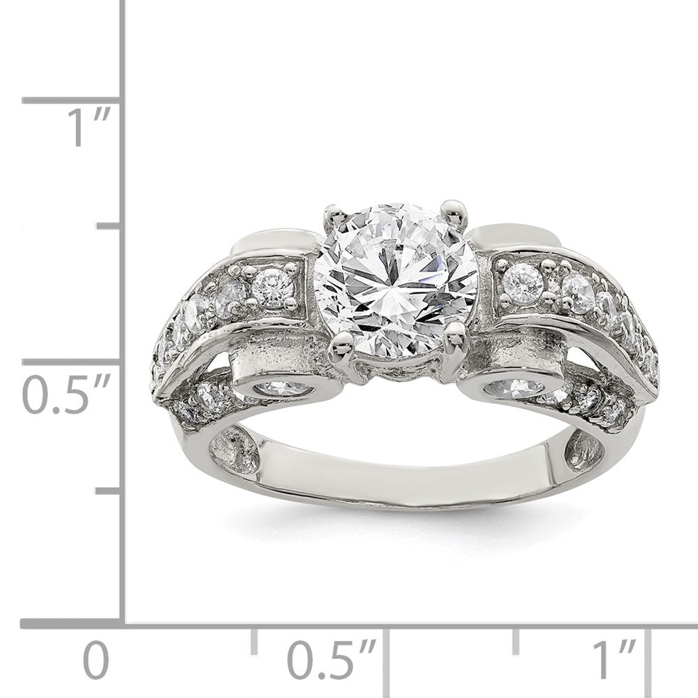 Sterling Silver Fancy Cz Ring
