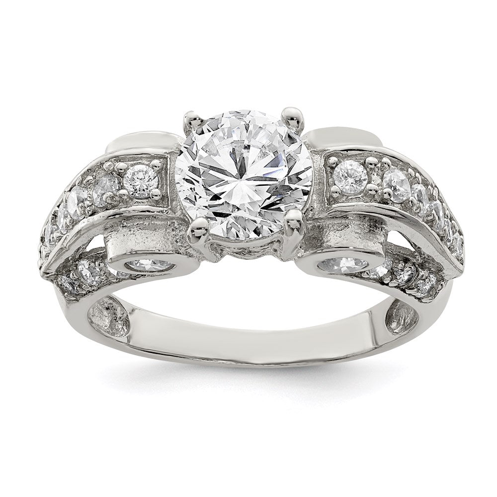Sterling Silver Fancy Cz Ring