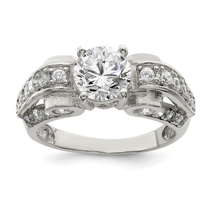 Sterling Silver Fancy Cz Ring