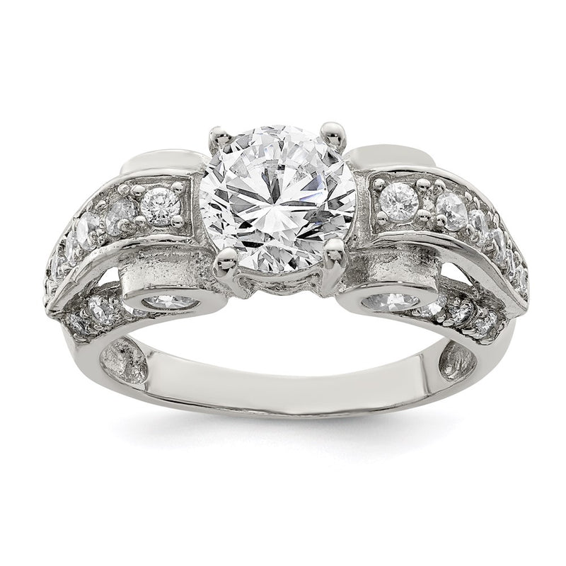 Sterling Silver Fancy Cz Ring