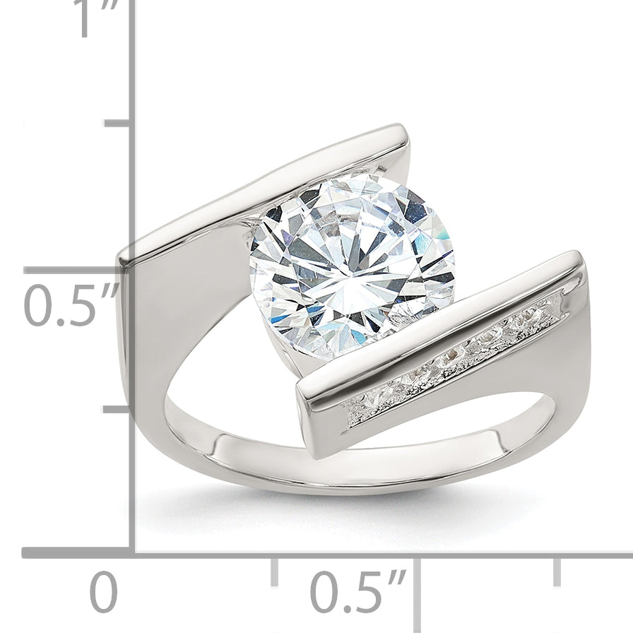 Sterling Silver Cz Ring