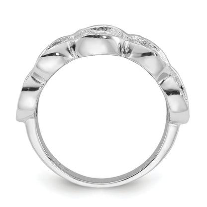 Sterling Silver Fancy Cz Cluster Ring