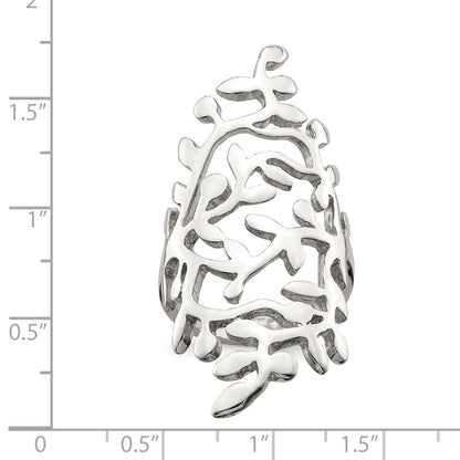 Sterling Silver Spring Tree Full Finger Ring (Size 6 Only)