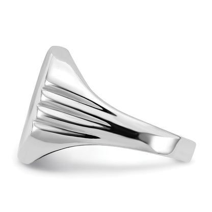 Sterling Silver Polished Signet Ring (Size 6 Only)