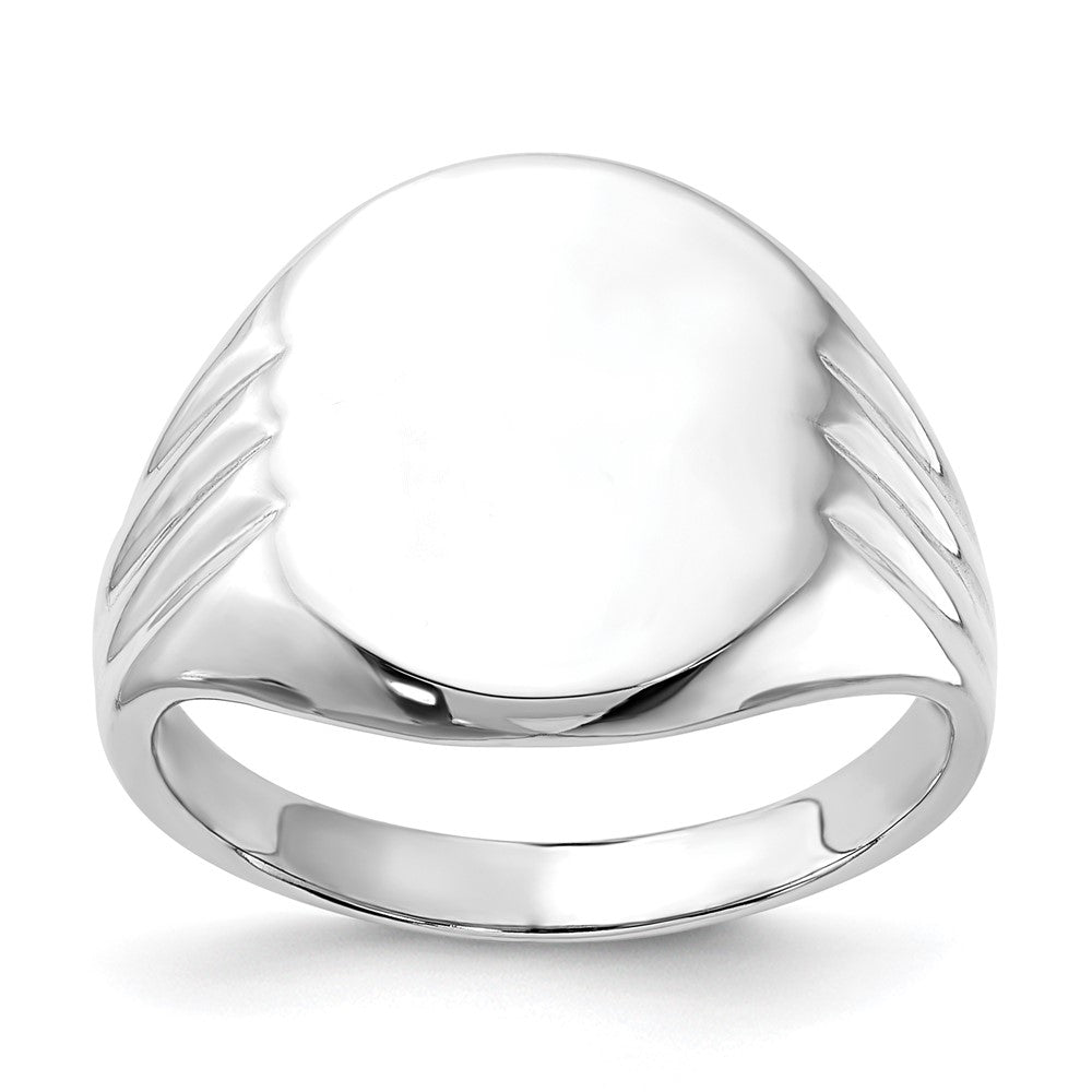 Sterling Silver Polished Signet Ring (Size 6 Only)