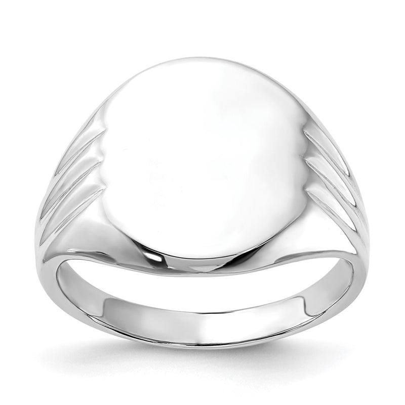 Sterling Silver Polished Signet Ring (Size 6 Only)