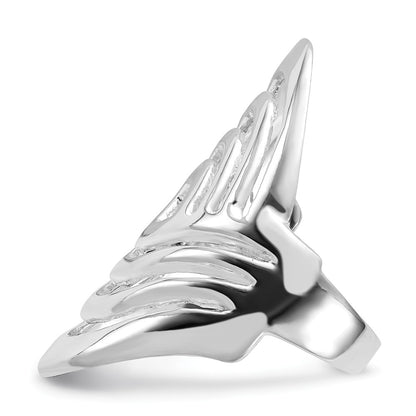 Sterling Silver Polished Fancy Ring (Size 6 Only)