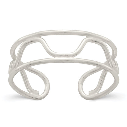 Sterling Silver Wave Toe Ring