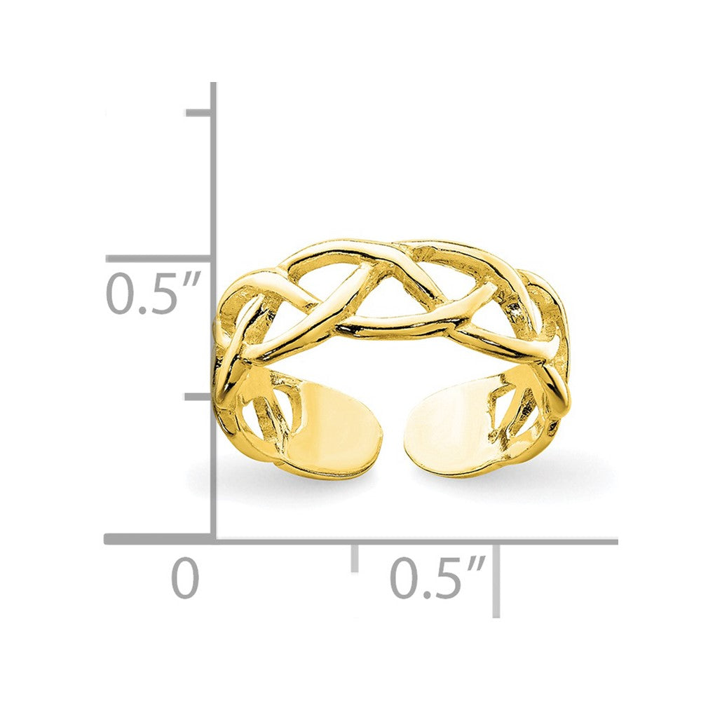 Gold Plated Sterling Silver Tone Toe Ring