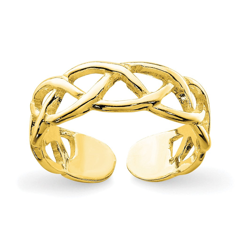 Gold Plated Sterling Silver Tone Toe Ring