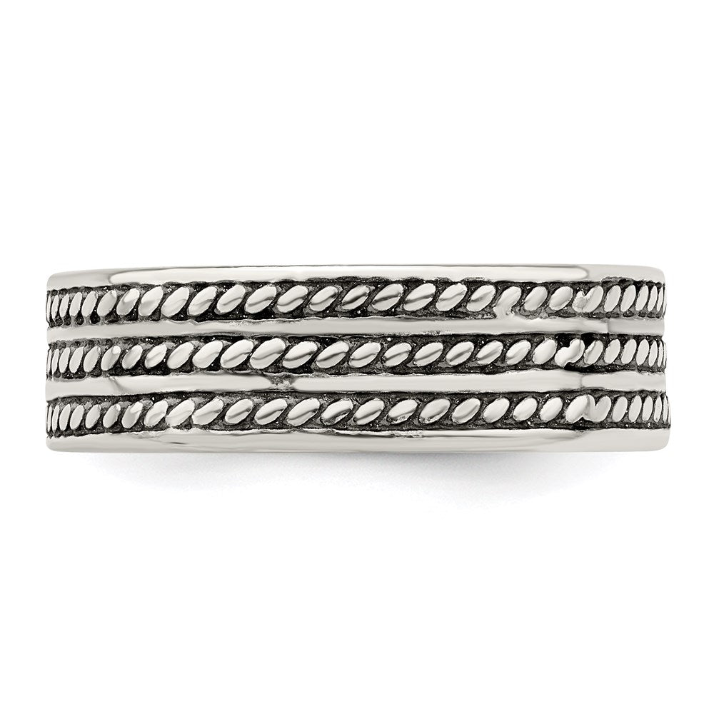 Sterling Silver Antiqued Ring (Size 11 Only)
